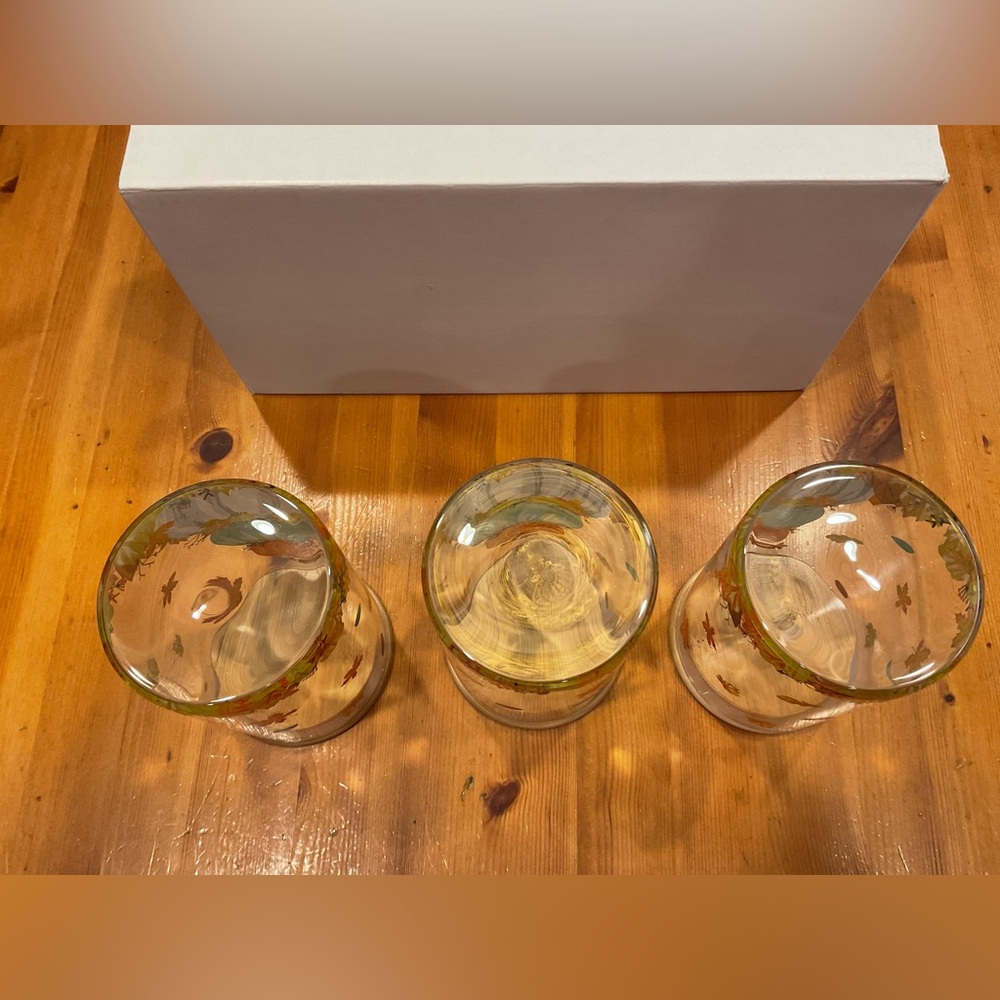 PUMPKIN CANISTERS WITH LIDS GLASS NEW FALL DECOR STORAGE 3 TEAL WHITE ORANGE - Picture 8 of 11